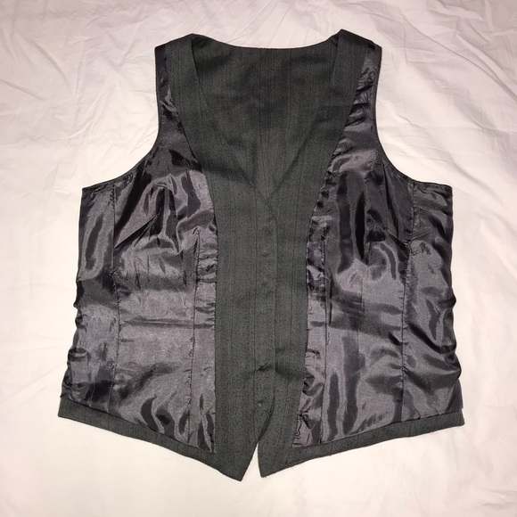 Gray Button Down Vest size Large - Picture 5 of 6